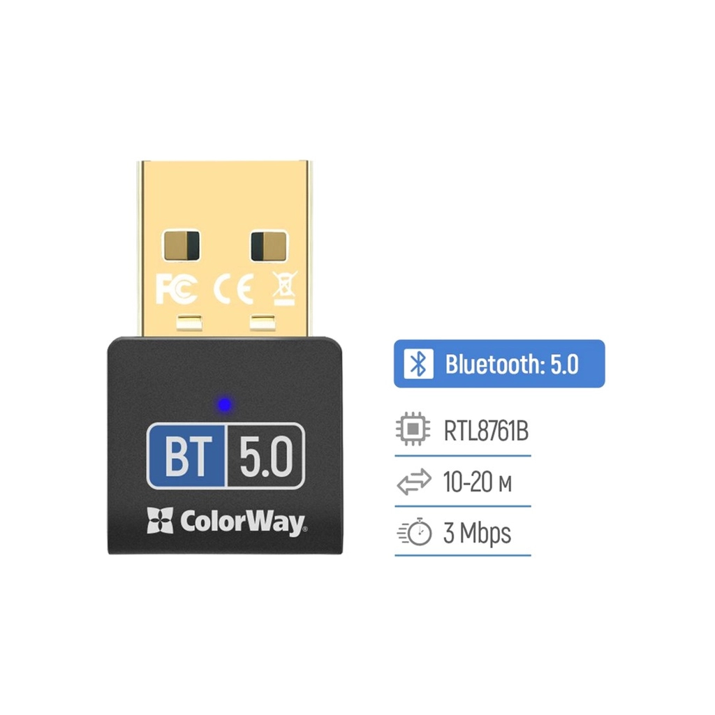 Bluetooth-адаптер ColorWay Bluetooth BT 5.0 (CW-AD-BT50) - зображення 6