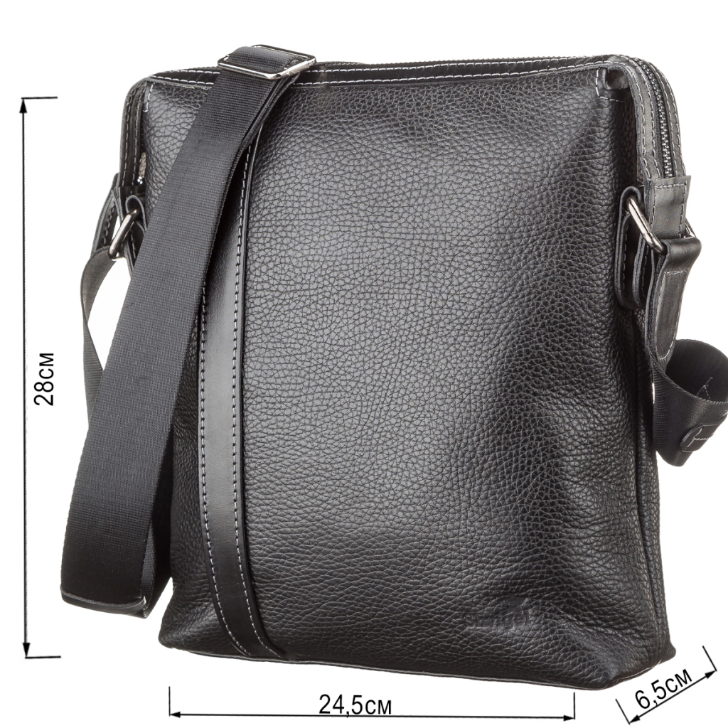 Сумка Shvigel Шкіряна Чорна (11122) - зображення 3