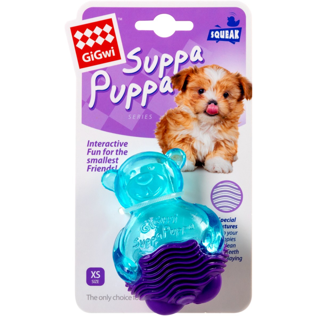 Іграшка для собак GiGwi Suppa Puppa Ведмедик із пискавкою 9 см (75035) - зображення 2