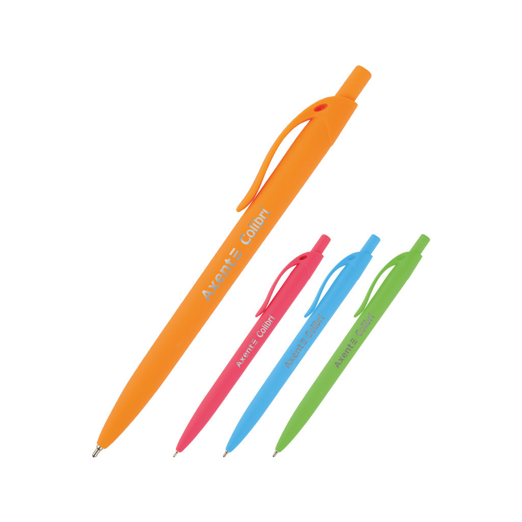 Ручка масляна Axent Сolibri автоматична Синя 0.7 мм (AB1062-02-A) - зображення 1