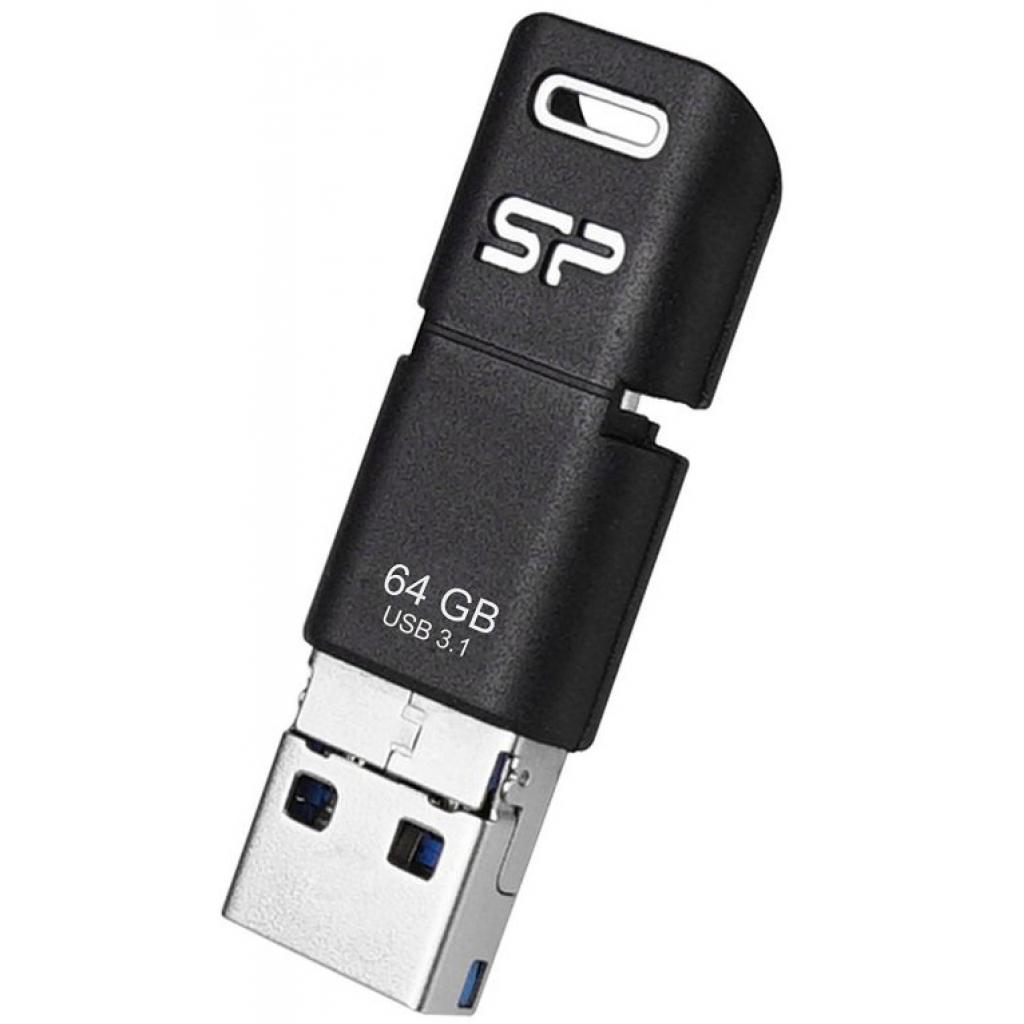 USB флеш накопичувач Silicon Power 64GB Mobile C50 USB 3.1 Type-C (SP064GBUC3C50V1K) - зображення 3
