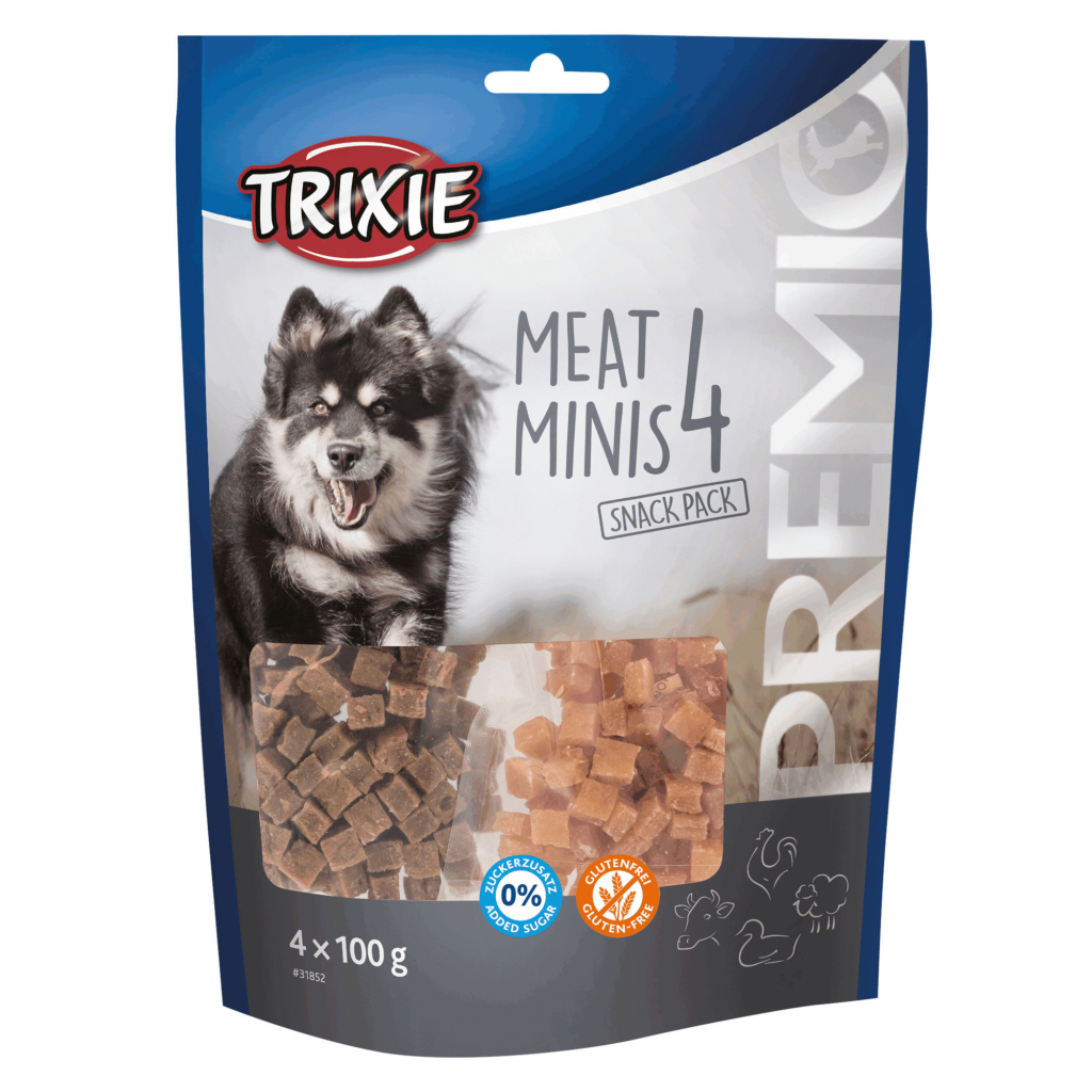 Ласощі для собак Trixie PREMIO 4 Meat Minis (курка, качка, яловичина, баранина) 4х10 (4011905318523) - зображення 1