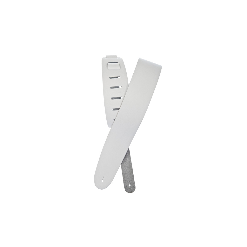 Ремінь для гітари D'Addario Basic Leather Strap White (25BL02) - зображення 1