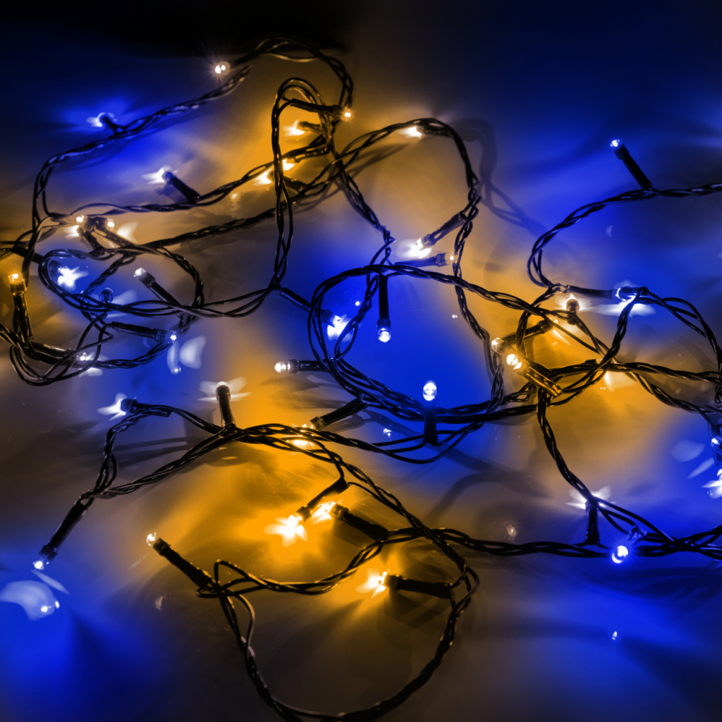Гірлянда YES! Fun Нитка 70 LED Жовто-синя 4.9 м 8 режимів Мерехтіння (974845) - зображення 4