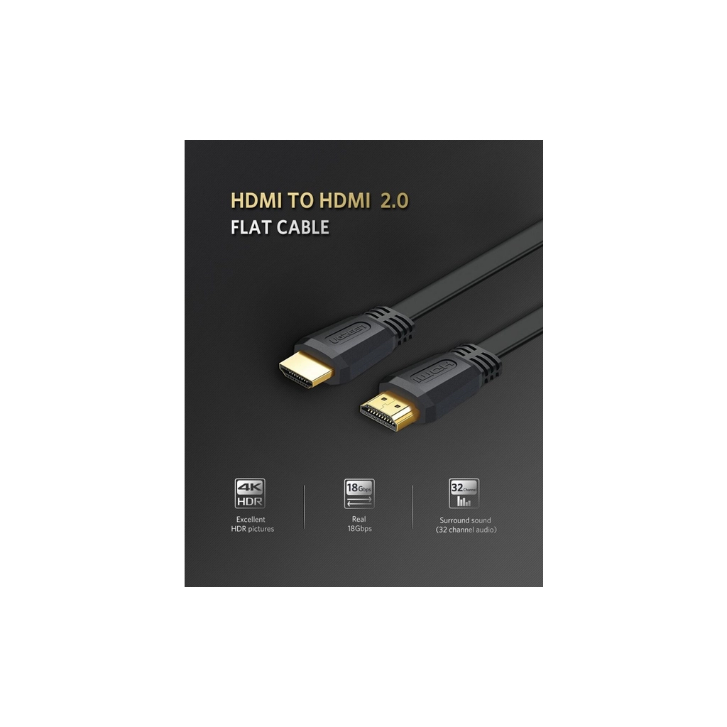Кабель мультимедійний HDMI M to HDMI M 1.5m Ugreen (UGR-50819) - изображение 2