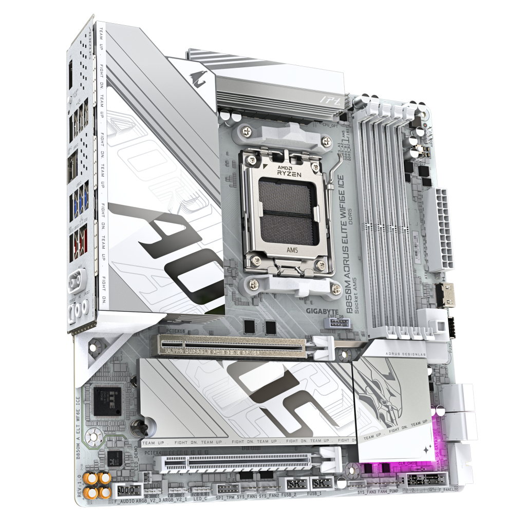 Материнська плата GIGABYTE B850M A ELT WF6E ICE (B850M AORUS ELITE WIFI6E ICE) - зображення 2