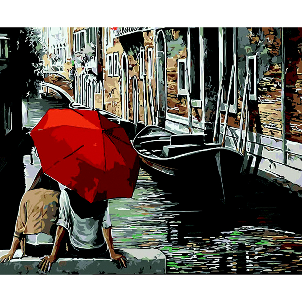 Картина по номерам ZiBi Червона парасоля 40*50 см ART Line (ZB.64201) - зображення 1