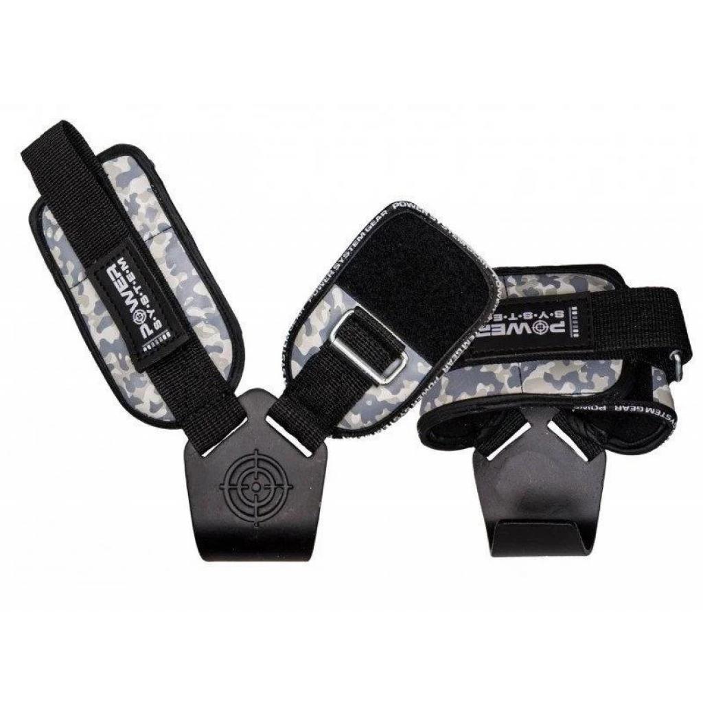 Гаки для тяги на зап'ястя Power System Hooks Camo PS-3370 Black/Grey L (PS_3370_Black/Grey L) - зображення 2