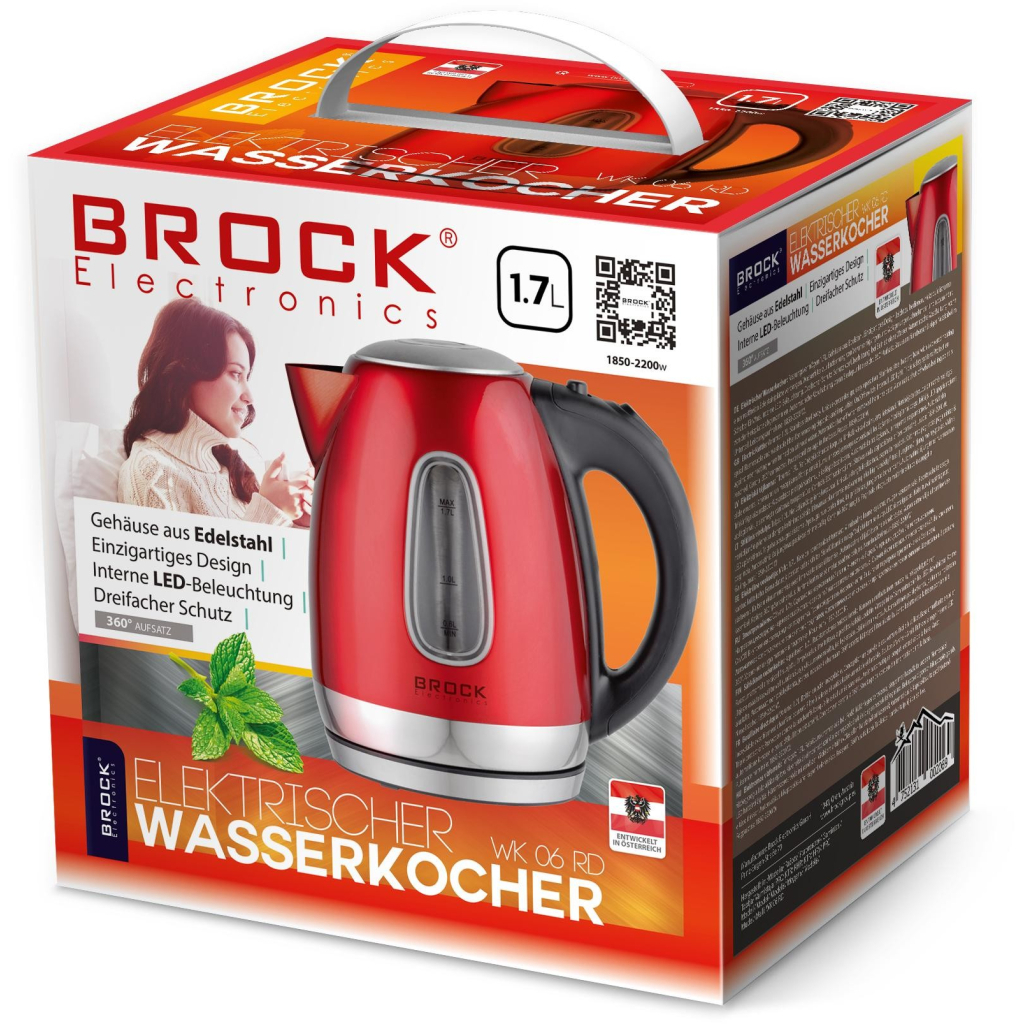 Електрочайник Brock WK 06 RD (WK06RD) - зображення 2