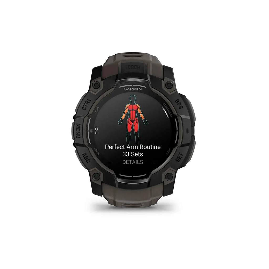 Смарт-годинник Garmin Instinct 3, 50mm, AMOLED, Black Bezel with Charcoal Band, GPS смарт-годинник (010-03020-00) - зображення 2