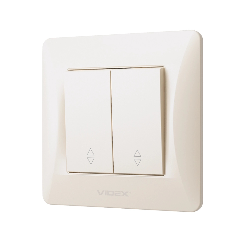 Перемикач Videx BINERA 2кл прохідний кремовий (VF-BNSW2P-CR) - изображение 1