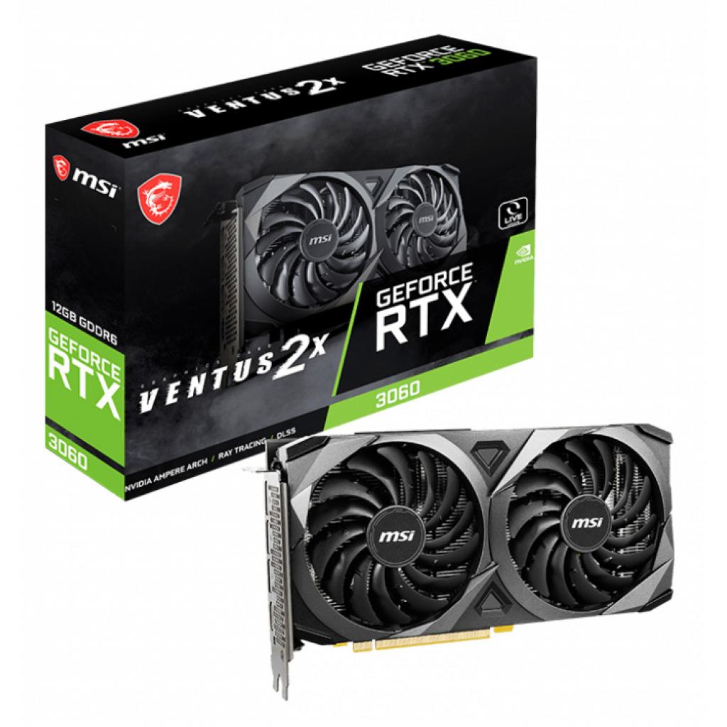 Відеокарта MSI GeForce RTX3060 12Gb VENTUS 2X LHR (RTX 3060 VENTUS 2X 12G LHR) - зображення 1