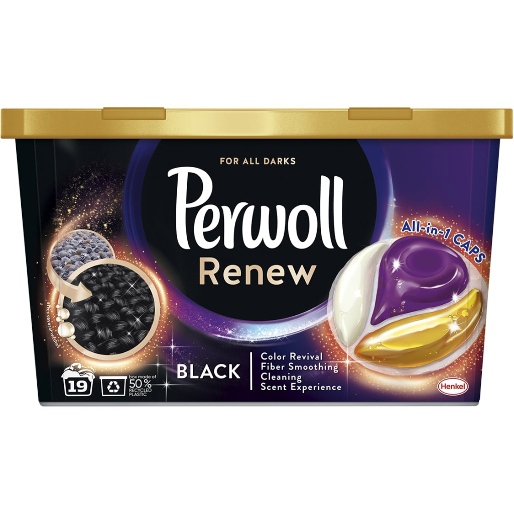 Капсули для прання Perwoll All-in-1 для темних і чорних речей 19 шт. (9000101539691) - зображення 1