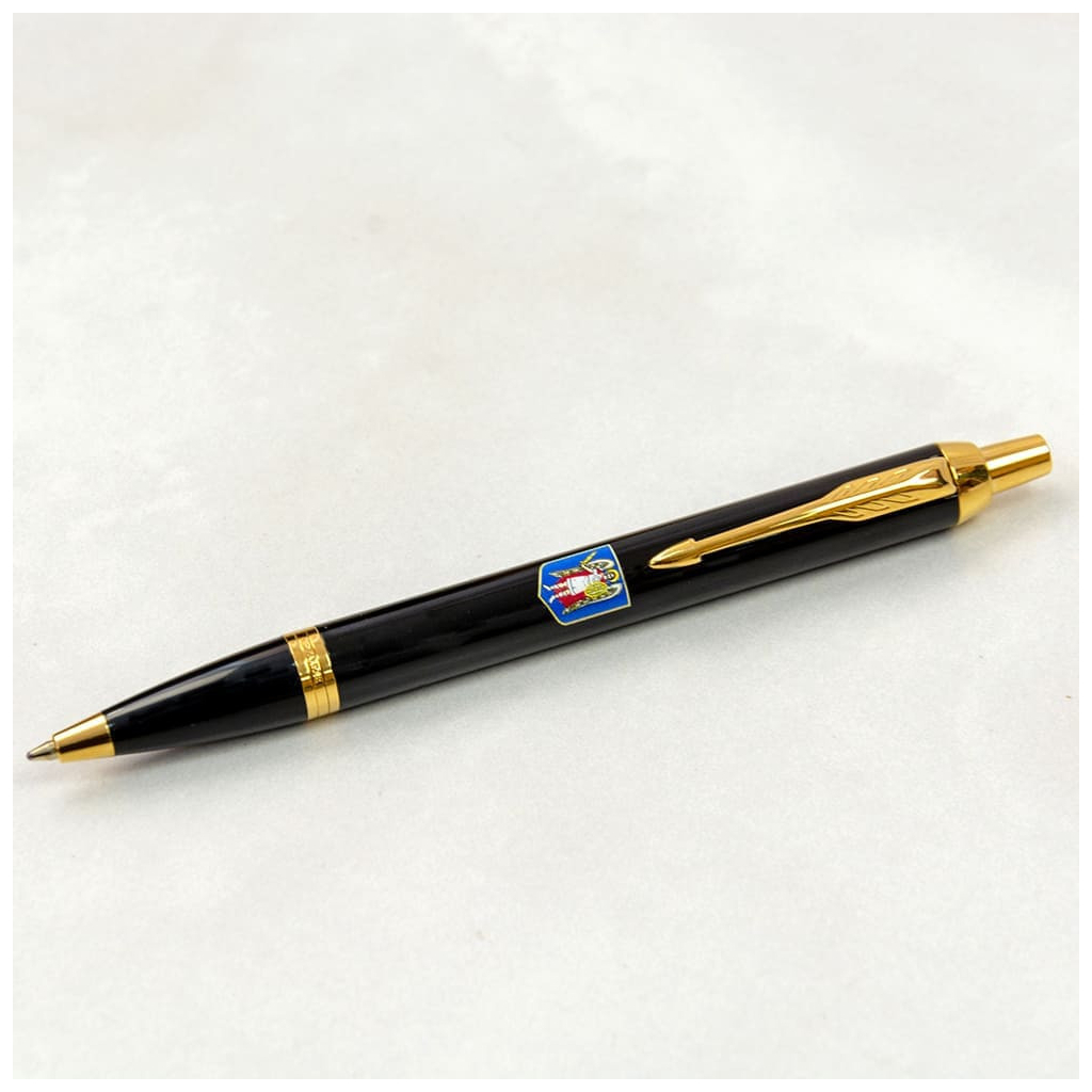 Ручка кулькова Parker IM 17 CITY Black GT BP Герб Києва (22032_C0010u) - зображення 2