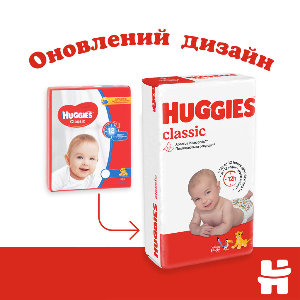 Підгузки Huggies Classic 3 (4-9 кг) Jumbo 58 шт (5029053543109) - зображення 2