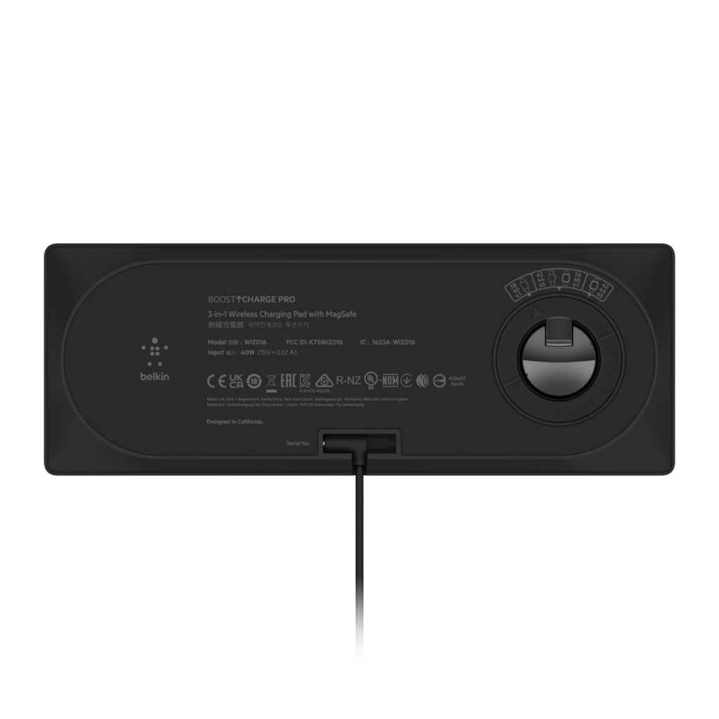 Зарядний пристрій Belkin 3in1 MagSafe, black (WIZ016VFBK) - зображення 9