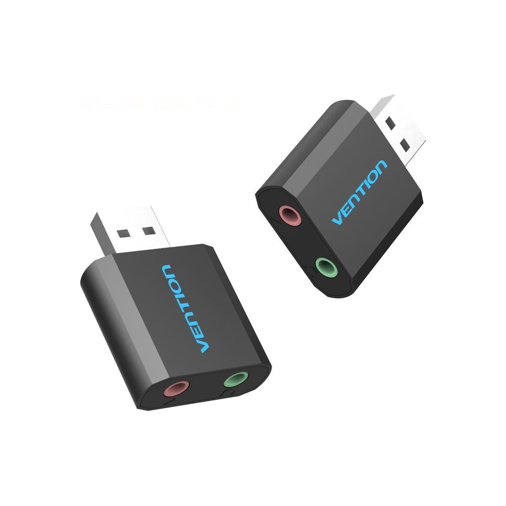 Звукова плата Vention Audio USB 2х3,5mm jack Metal (VAB-S17-B) - изображение 3