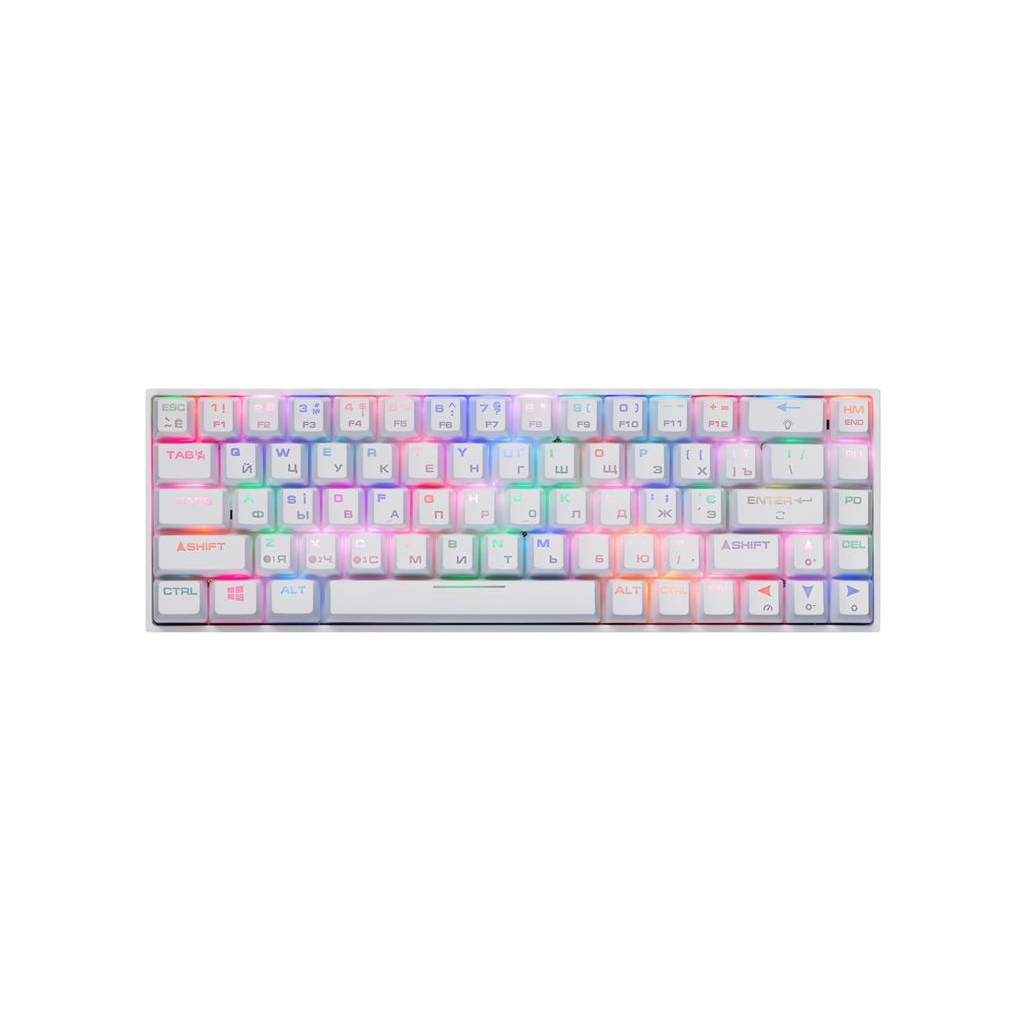 Клавіатура 2E GAMING KG380 RGB 68key Gateron Brown Switch BT/USB White (2E-KG380UWT-BR) - зображення 1