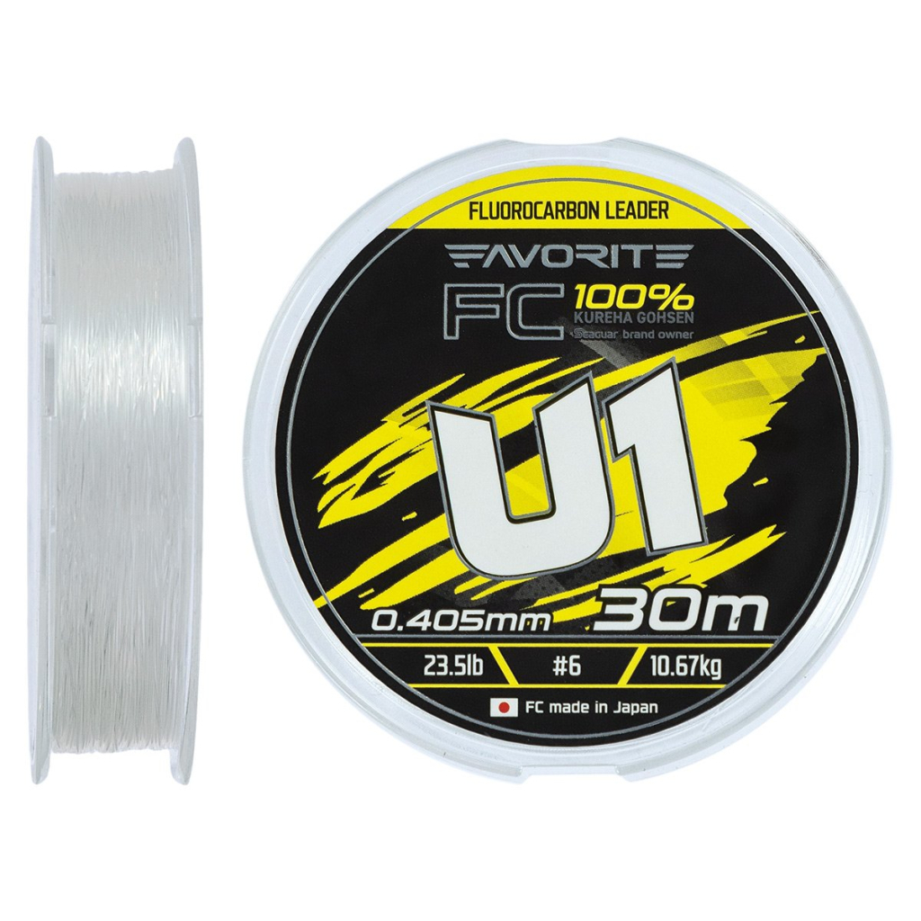 Флюорокарбон Favorite U1 FC 30m 6.0/0.405mm 23.5lb/10.67kg (1693.12.18) - зображення 1