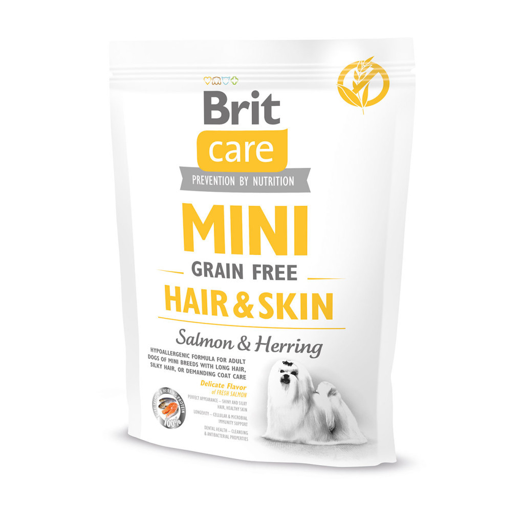 Сухий корм для собак Brit Care GF Mini Hair & Skin 400 г (8595602520237) - зображення 1