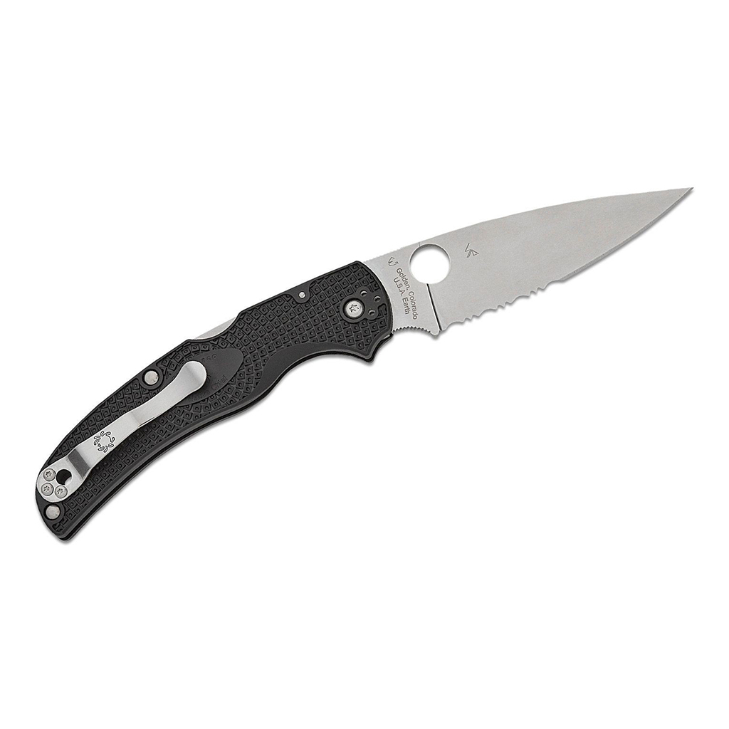 Ніж Spyderco Native Chief Satin BD1N Serrated Black FRN (C244PSBK) - зображення 2