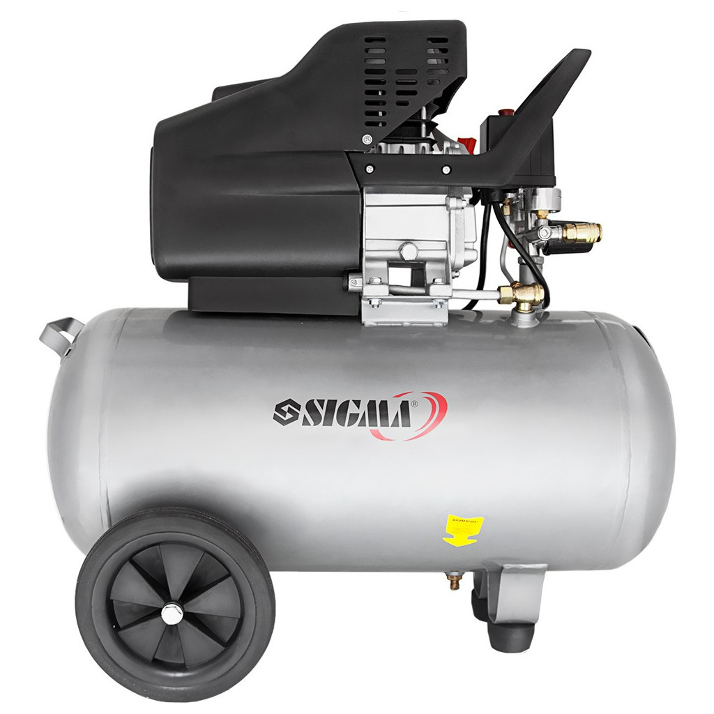 Компресор Sigma одноциліндровий 1.8кВт 230л/хв 8бар 50л (2 крана) (7043141) - зображення 2