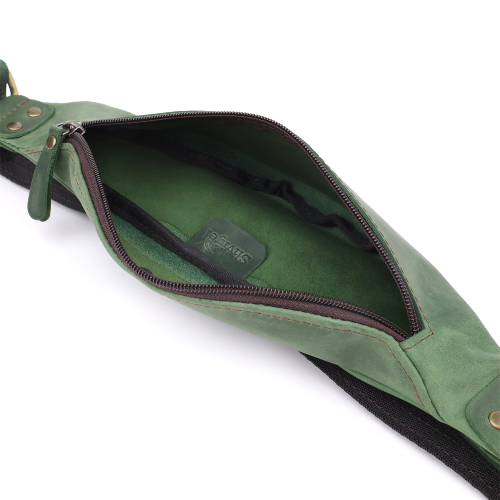 Сумка Shvigel З натуральної шкіри Зелена (23133) - зображення 7