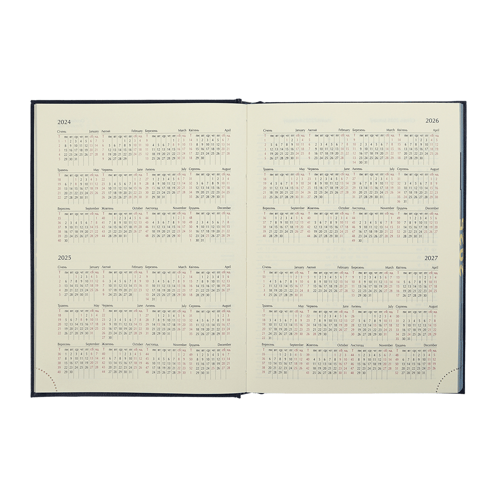 Тижневик Buromax датований 2025 STRONG, А5 темно-червоний (BM.2129-13) - изображение 6