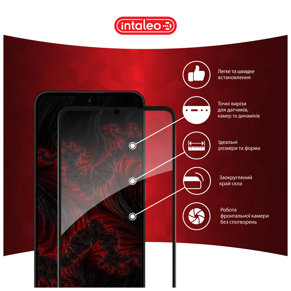 Скло захисне Intaleo Full Glue ZTE Blade A35 Black (1283126598739) - зображення 3