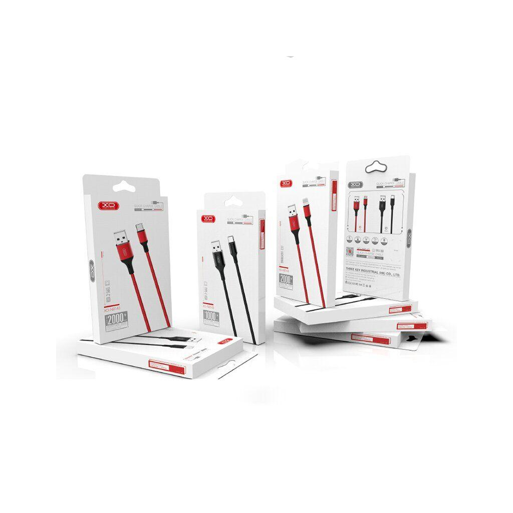 Дата кабель USB 2.0 AM to Micro 5P 2.0m 1.5A braided black XO (NB143-M2-BK) - зображення 3