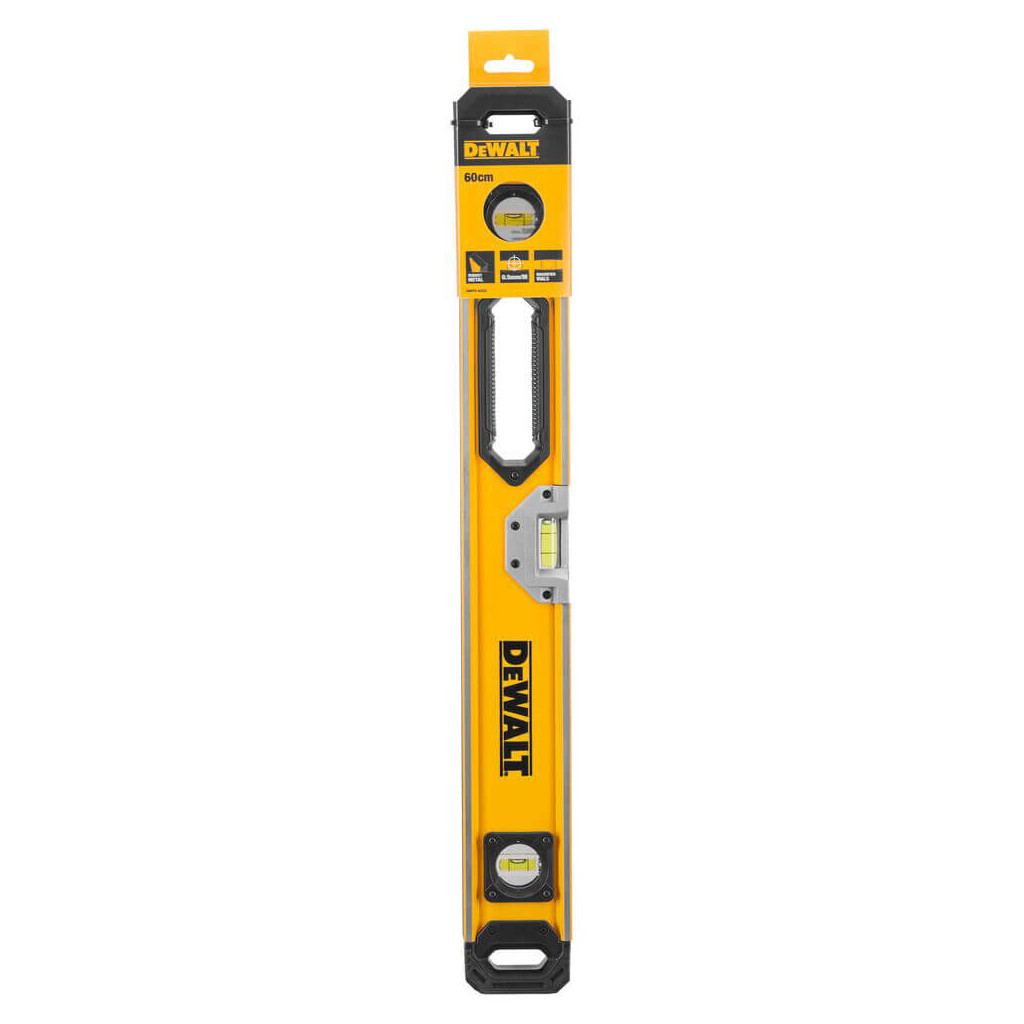 Рівень DeWALT BOX BEAM LEVELS, алюмінієвий, 3 капсули, 600 мм (DWHT0-43224) - зображення 3