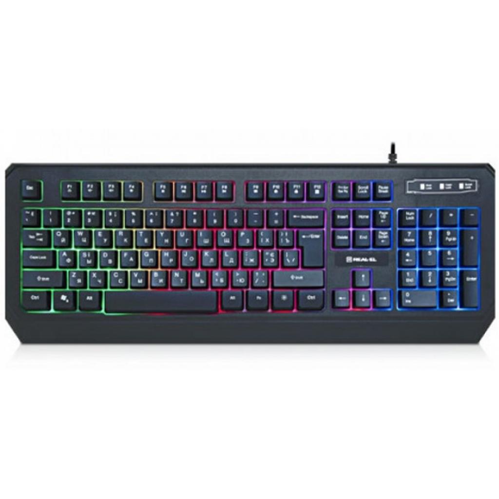 Клавіатура REAL-EL 7001 Comfort Backlit Black - зображення 1
