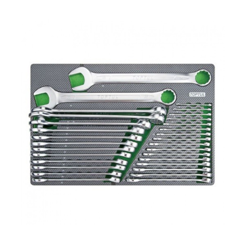 Ключ Toptul ключів комбінованих 6-38мм 30од. (в ложементі) (GED3025) - зображення 1