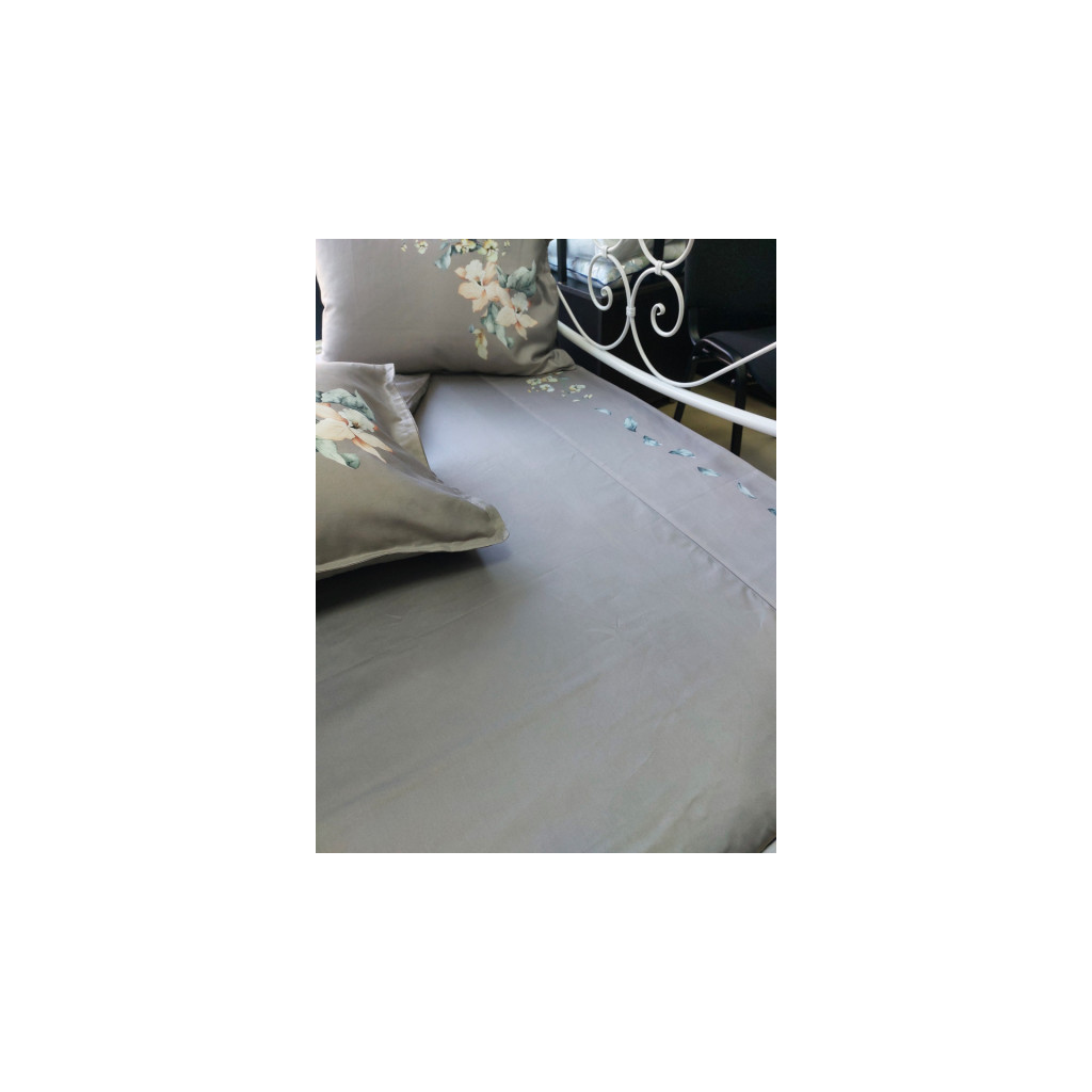 Простирадло Billerbeck LILIA сатин світло-сіре 220х240 см (CN3216380UA1) - изображение 1