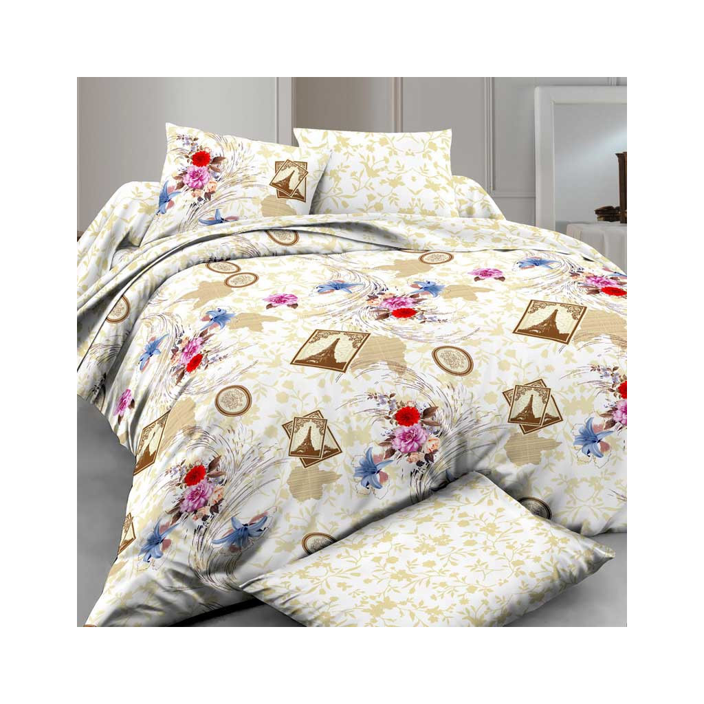 Постільна білизна Руно Paris сатин набивна полуторна (1.137К_Paris) - зображення 1