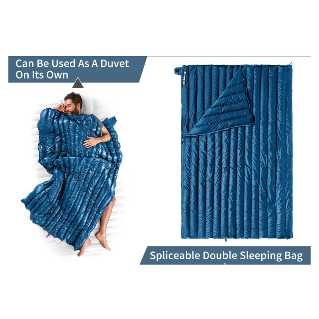 Спальний мішок Naturehike з натуральним пухом CWM295 CNK2300SD013, блакитний (6976023920899) - зображення 7