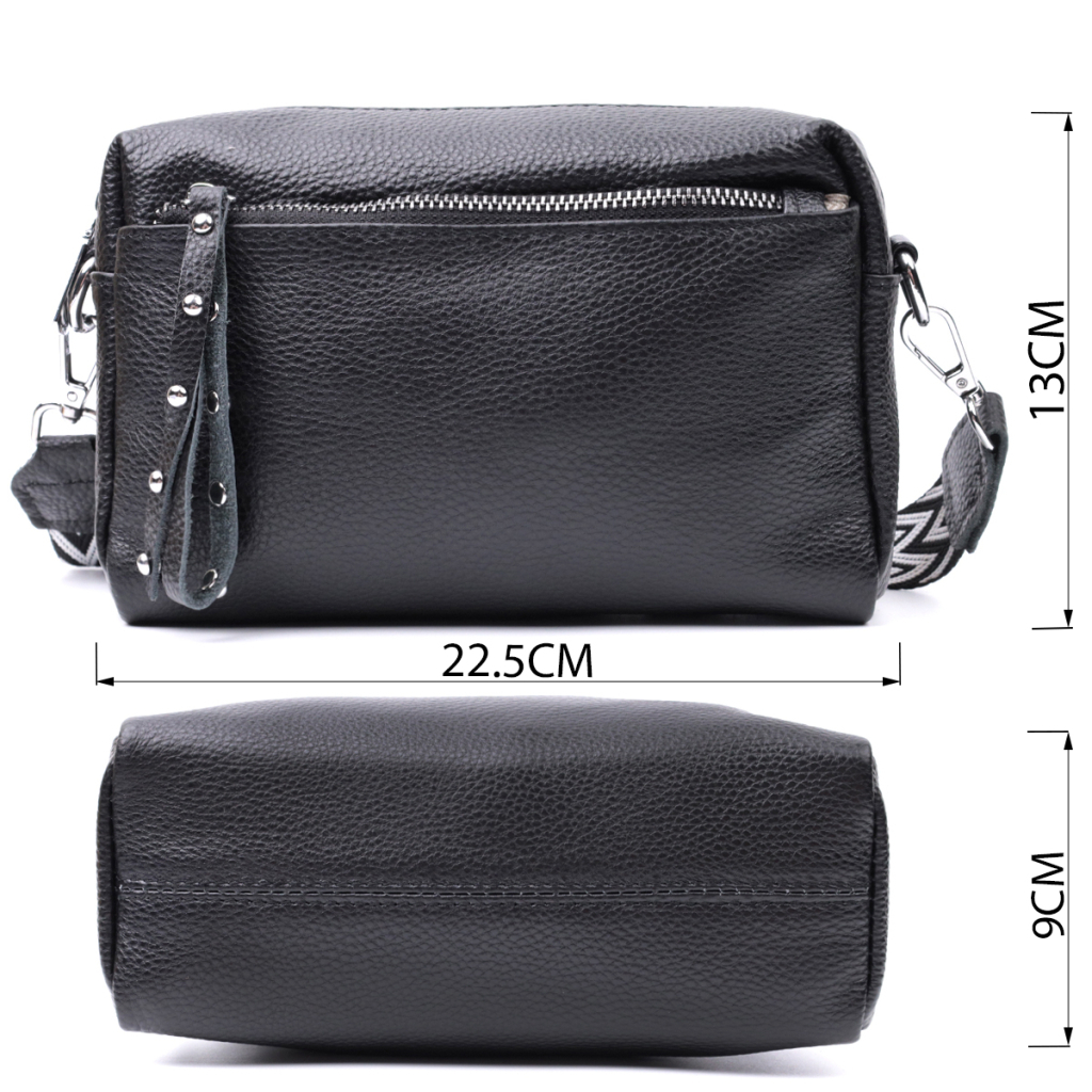 Сумка Vintage Жіноча шкіряна Чорна (22654) - зображення 3