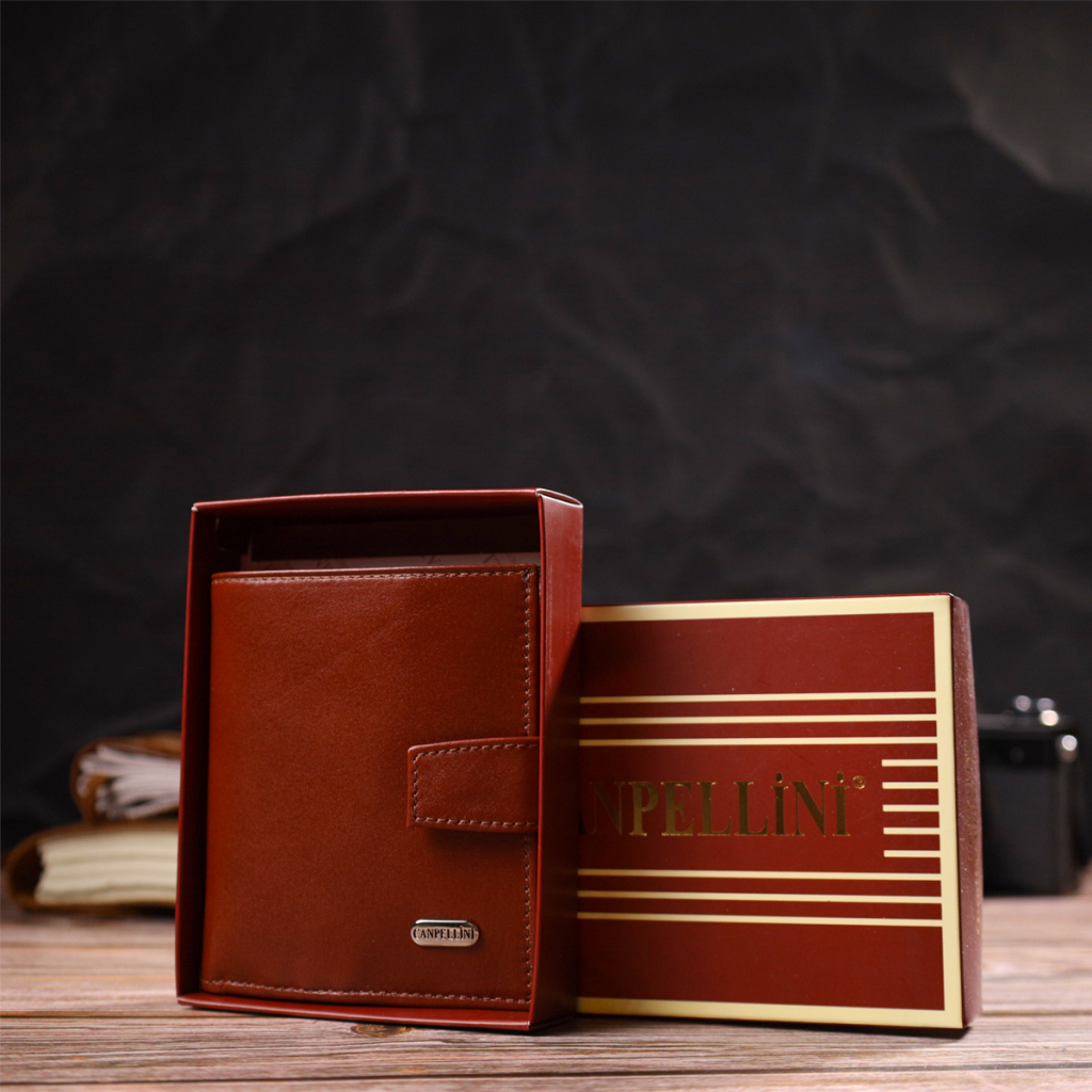Гаманець Canpellini З натуральної шкіри Коричневий (21743) - зображення 11