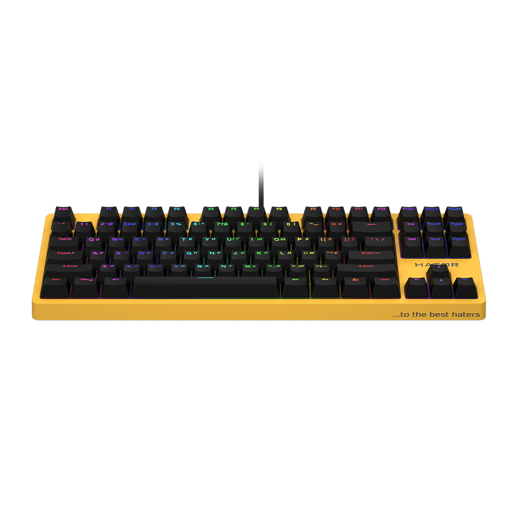 Клавіатура Hator Rockfall EVO TKL Kailh Optical Yellow (HTK-632) - зображення 2