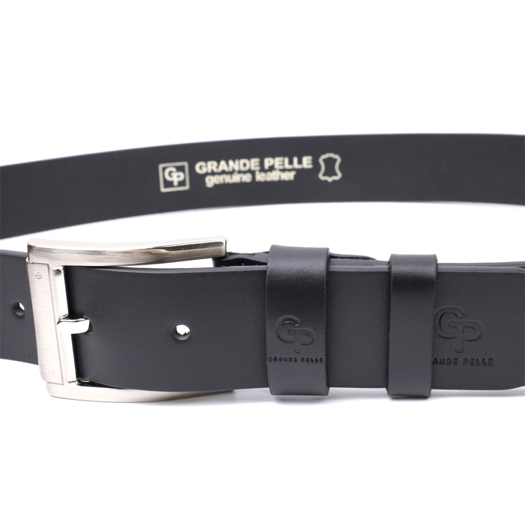 Ремінь Grande Pelle Під джинси з натуральної шкіри Чорний (11683) - зображення 5
