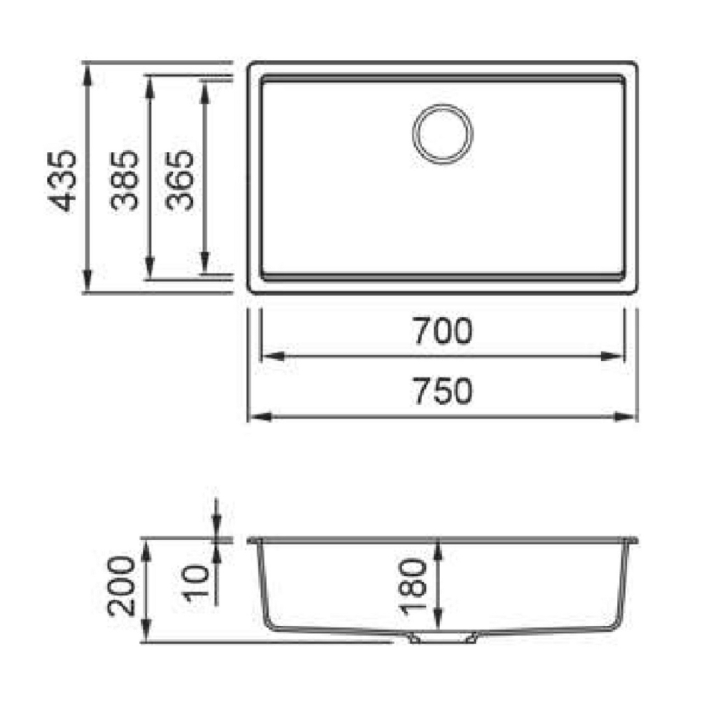Мийка кухонна Elleci TIME 130 under top Nero 40 - зображення 2