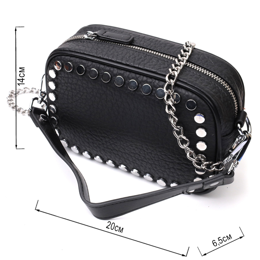 Сумка Vintage З натуральної шкіри Чорна (22333) - зображення 3