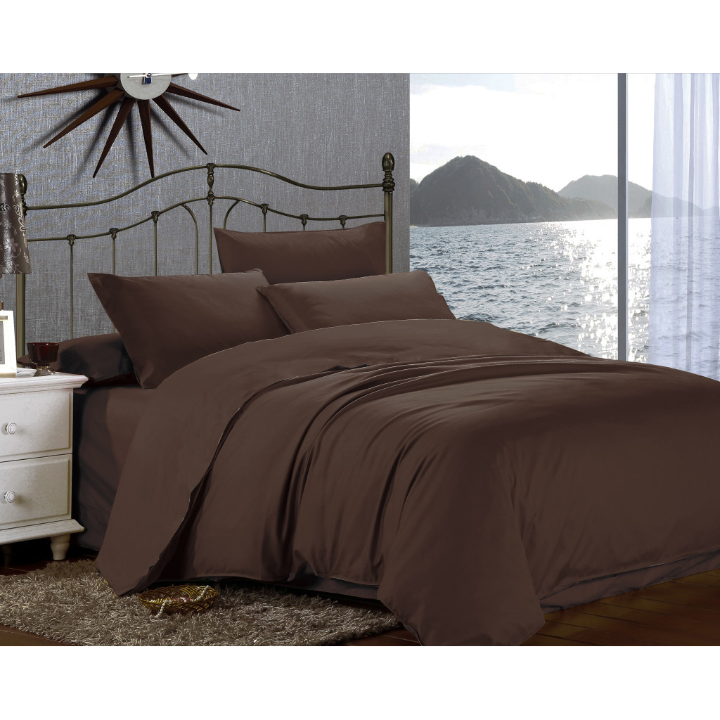 Постільна білизна Home Line Сатин Люкс шоколадний, Євро (155266) - зображення 1