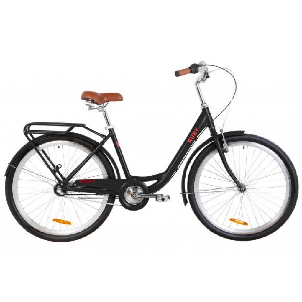 Велосипед Дорожник 26" RUBY PH рама-17" Al 2020 чорний з багажником (OPS-D-26-107) - зображення 1