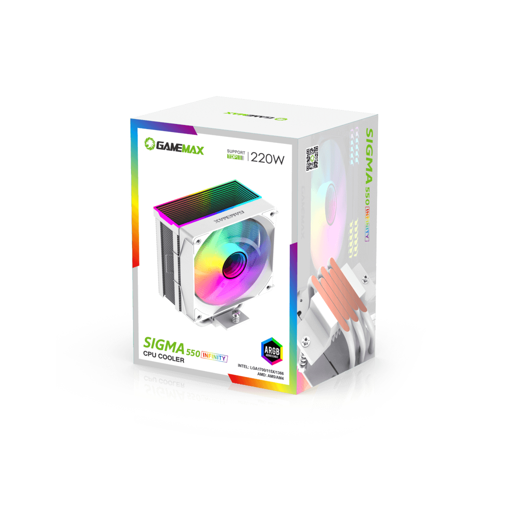 Кулер до процесора Gamemax Sigma 550 Infinity WH - зображення 10