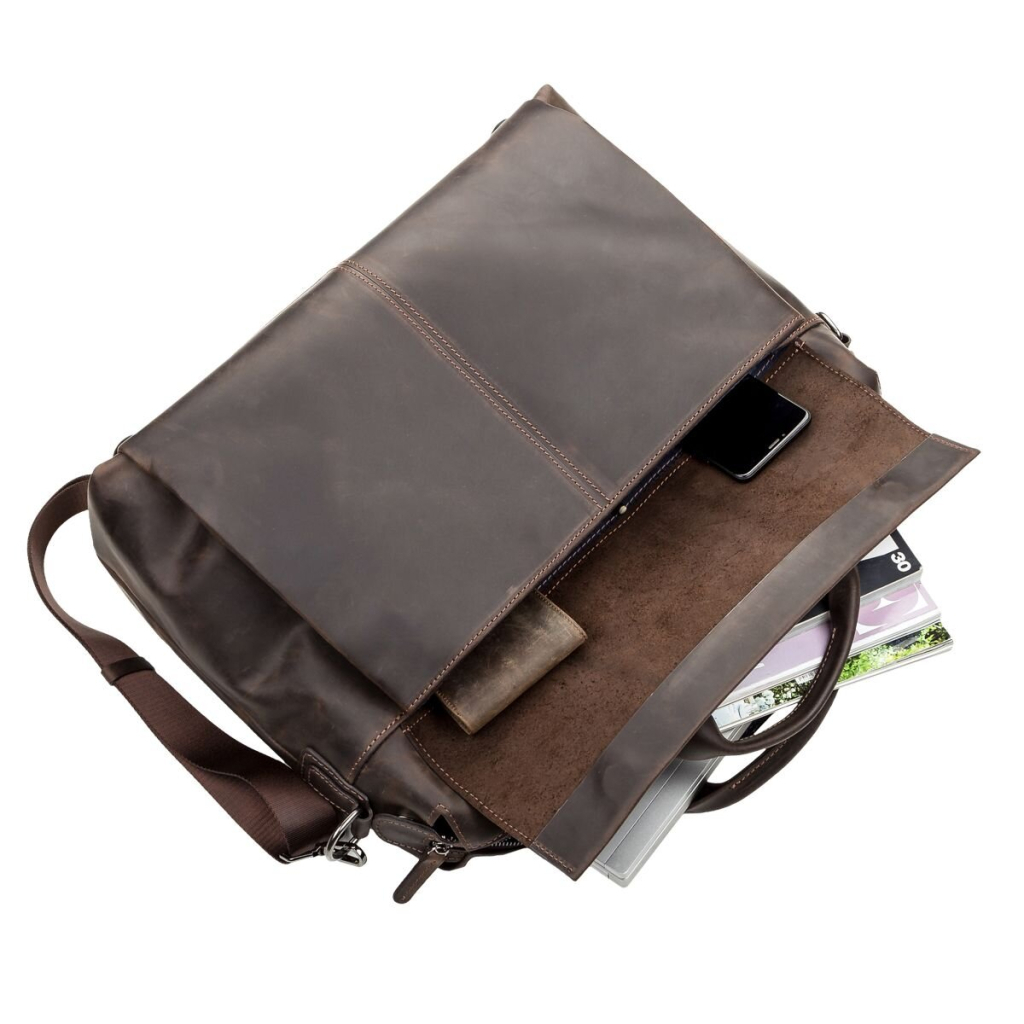 Сумка Shvigel Шкіряна Коричнева (11119) - зображення 6