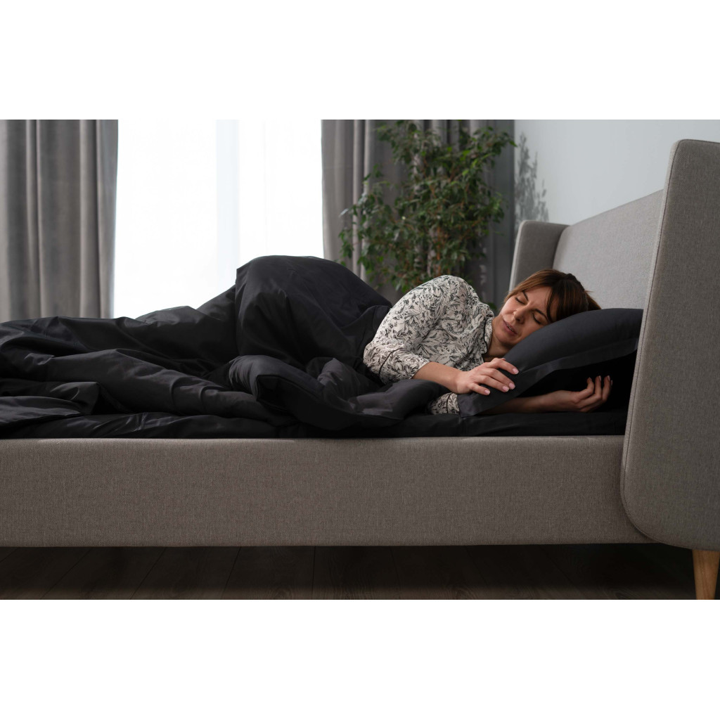 Підковдра Ardesto Mix&Match Premium 100% бавовна, сатин чорний 200х220 см (ART2022DVL) - изображение 6