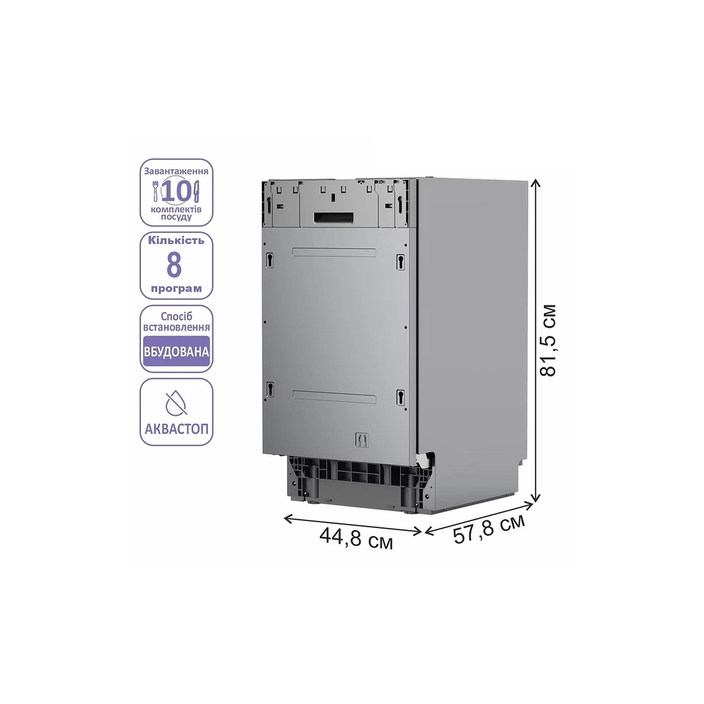 Посудомийна машина PRIME Technics PDW 45108 RBI - picture 6