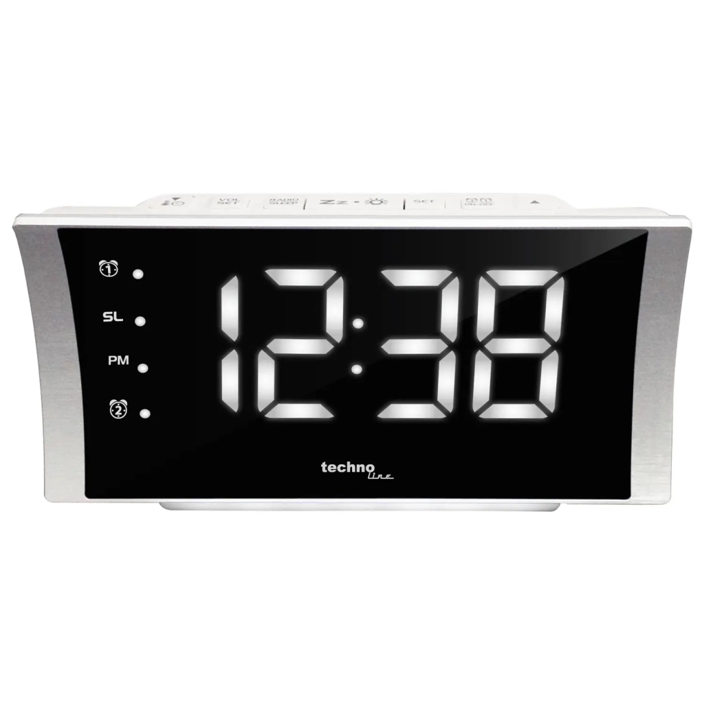 Настільний годинник Technoline з радіо Silver (DAS301809) - зображення 1