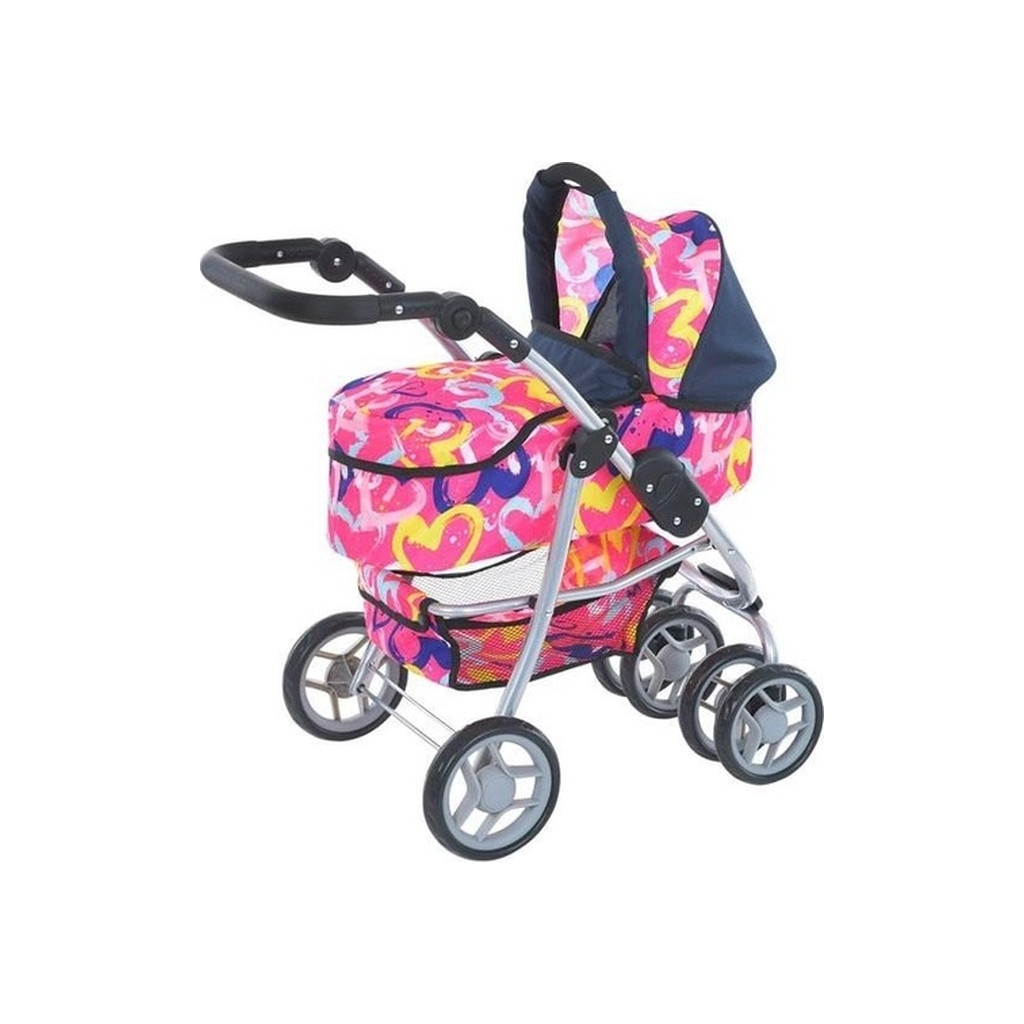 Коляска для ляльок Melogo 9662M pink/heart (Melogo 9662M pink/heart) - зображення 4